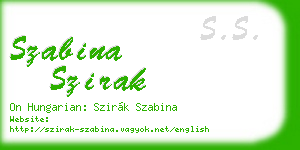 szabina szirak business card