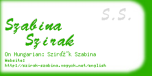 szabina szirak business card